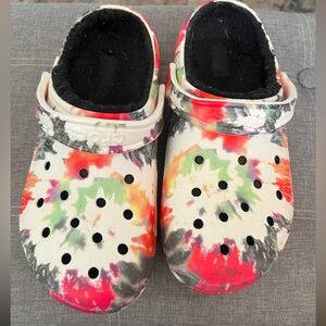 Tie-Dye Slip-On Crocs- White/Multicolor